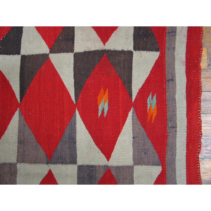 Tapis de style période de transition de style médaillon antique Navajo