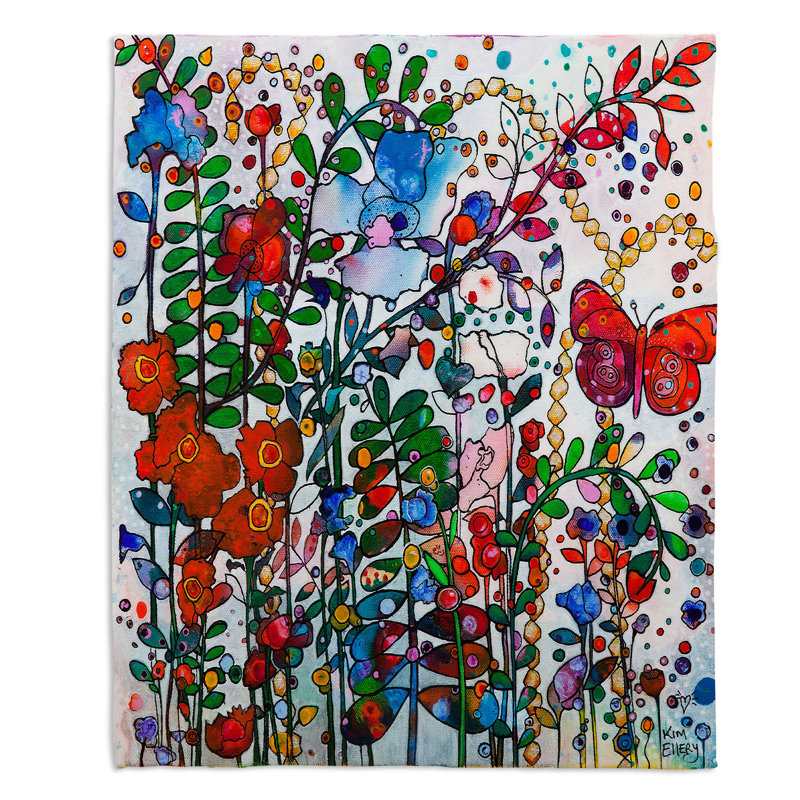 Couverture sherpa doux pour jardin papillon, l 51 po x L 60 po