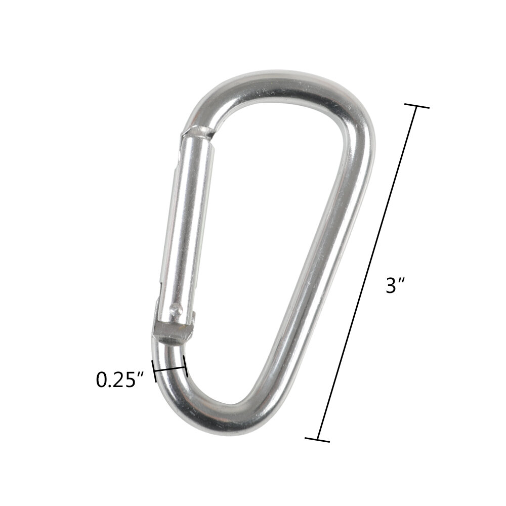 Aluminum Alloy Fishing Rod Hanging Clamp Device with Carabiner