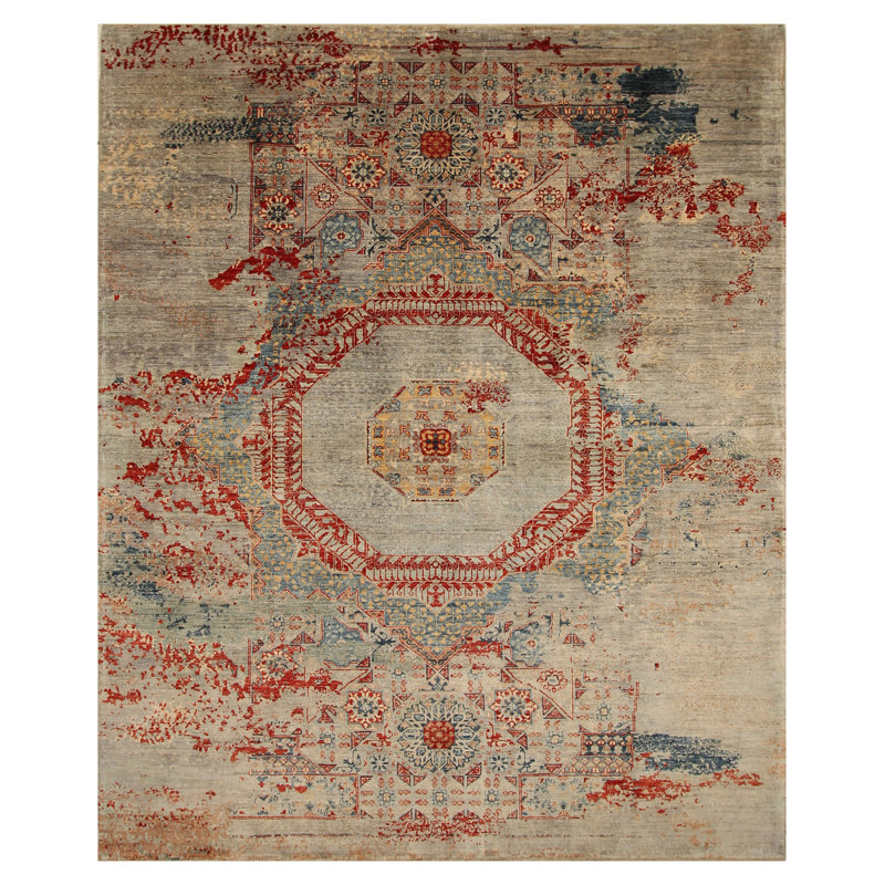 Hand-Knotted High-Quality Beige Area Rug