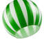 Green And White Striped High Gloss Glass Globe Pendant Light Shade By -1811449060