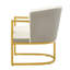 Chaise de lecture rembourrée avec fauteuil en métal doré moderne Modern Accent Chair-130473587