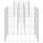 Gabion Planter Silver Steel Wire 102.4" x 15.7" x 15.7" Garden Planter Outdoor-604297683