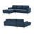 2-Piece 84" Upholstered L Shape Sectional Sofa-2126689609