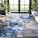 Kellems Indoor/Outdoor Grey/Royal Blue Rug