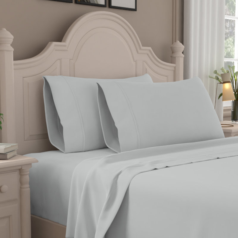 Taies d'oreiller 100% coton 400TC Ultimate Percale, Standard, Gris clair