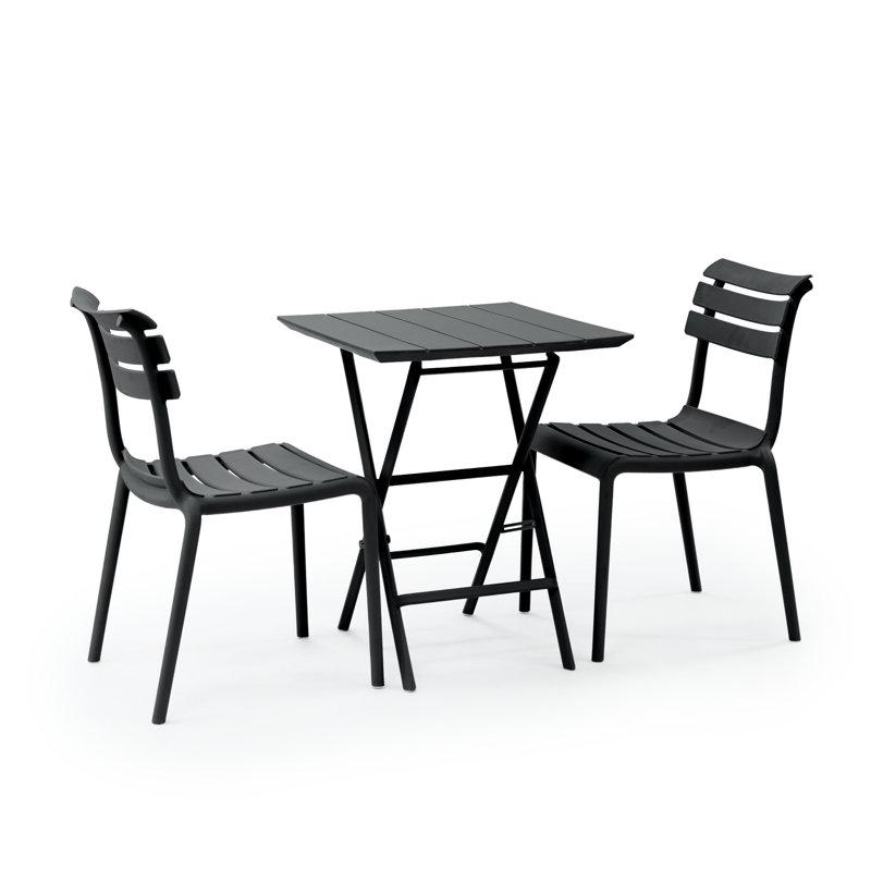 Centreville 2 Person Bistro Set, Black