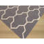 Gray Hand-Knotted Wool Trellis Linkage Geometric Modern Contemporary Carpet Rug-1398606171
