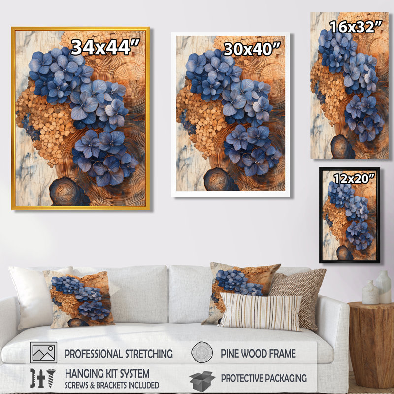 Anne - Floral Wall Decor, Reproduction encadrée d'une seule photo, H 20 po x l 12 po, Blanc