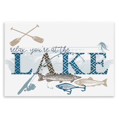 Plaque murale Always Always Lake Fishing, design par Kim Allen