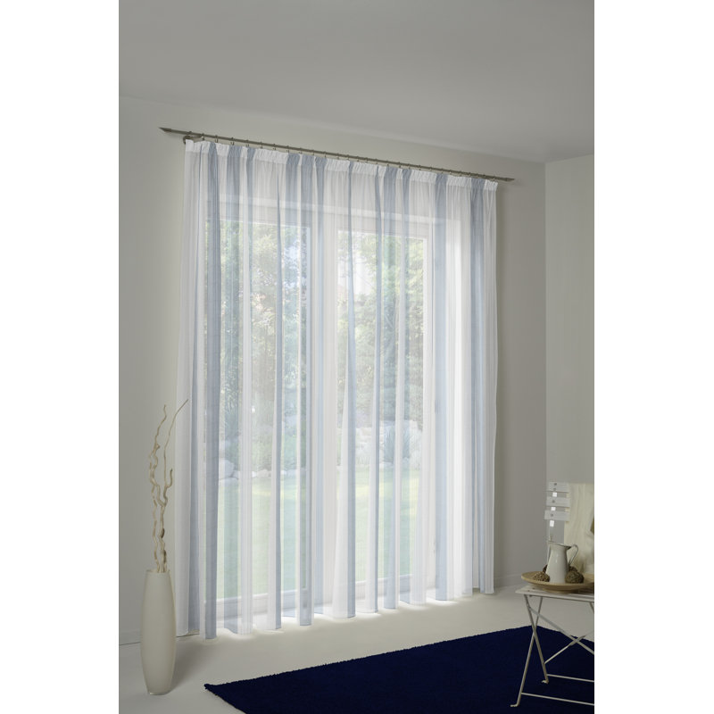 Matthew Semi Sheer Curtain Single Panel, 300 W x 245 D cm