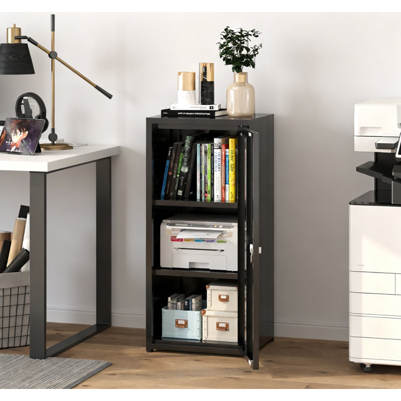 Casier en métal, armoire de rangement avec portes, petit casier avec serrure, mini casier, armoire verrouillable, armoire de rangement verrouillable, casier de rangement, casier d'école / employé, noir, 34,5 po x 15,75 po x 13,78 po sur place