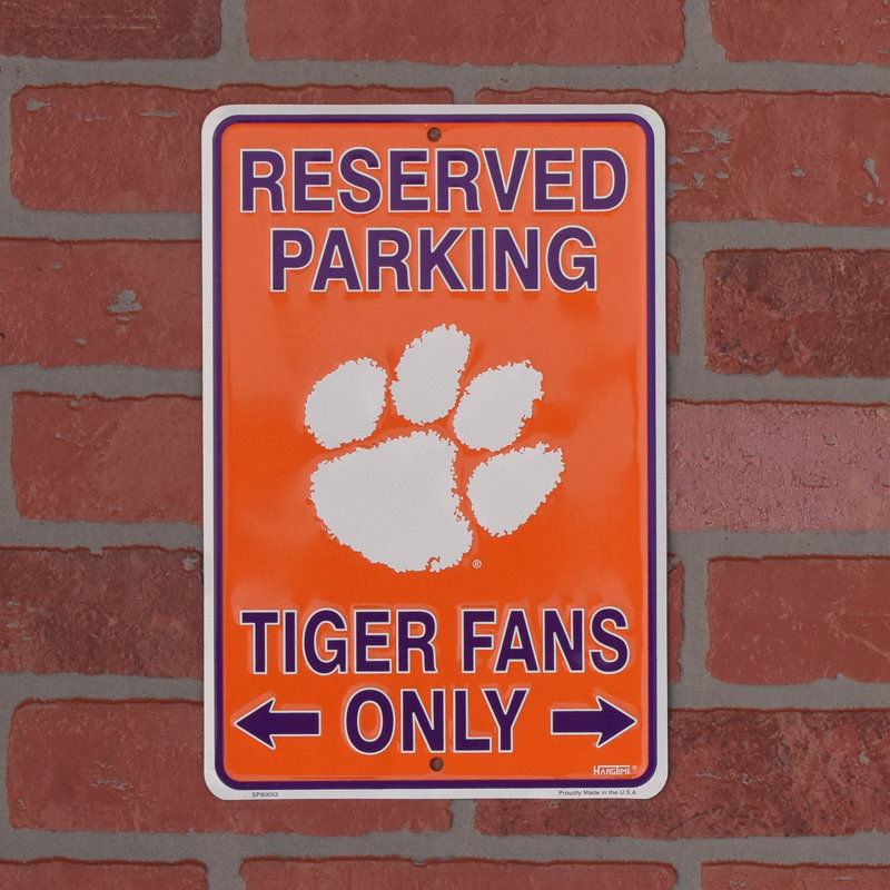Tigers Fans Only Parking Clemson Metal Sign Game Room Man Cave Garage Wall Decor Tigers Fans Only Parking Clemson Metal Sign Game Room Man Cave Garage Wall Decor