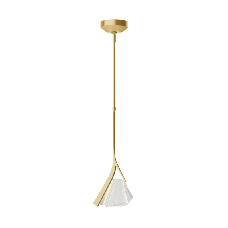 Mobius 1 - Light Single LED Pendant, Modern Brass