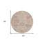 Tapis rond lavable intérieur corail et gris 8 pi