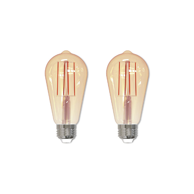 Équivalent à 40 watts, ST18, E26, intensité variable antique (2200K), DEL, ampoule à base ambre