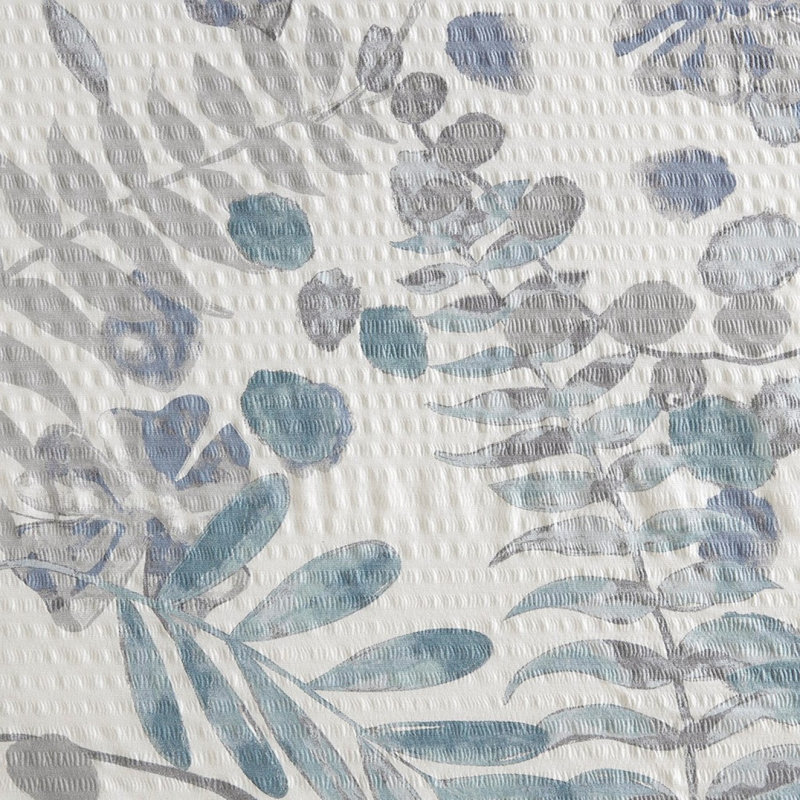 Printed Seersucker Shower Curtain