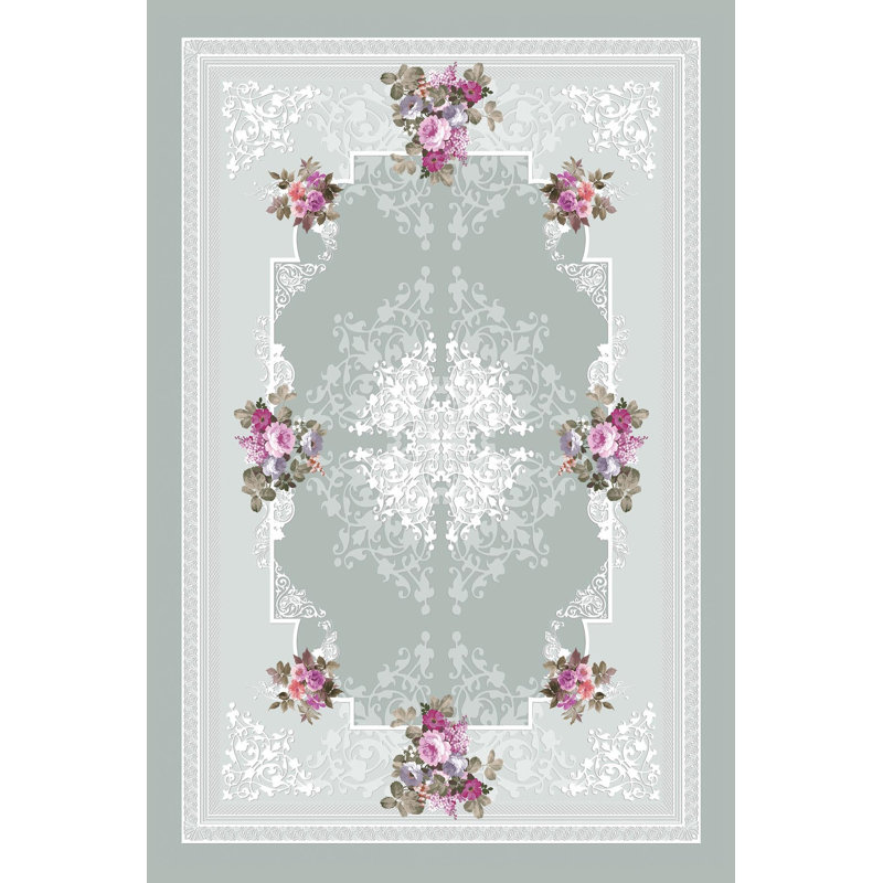 Stylish Woven Carpet (4 x 6 Feet), 100% Polyester, 0.3 in Pile Height | Antibacterial, Non-Slip PVC Dot Underside | Machine Washable, 3D Digital Printed Design | Perfect for Living Room, Bedroom & Office Decor