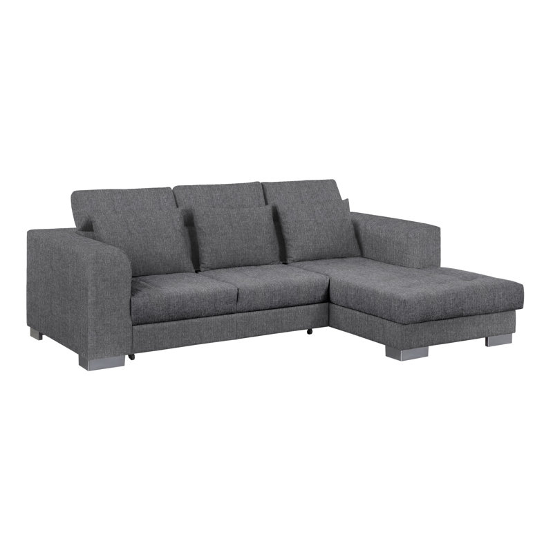 Kiana Sofa Bed, Right, Grey/Brown/Blue