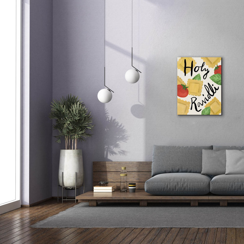 Toile épique Graffiti «Pasta Italiana 3» par Farida Zaman, 26 po x 34 po, H 34 po x l 26 po