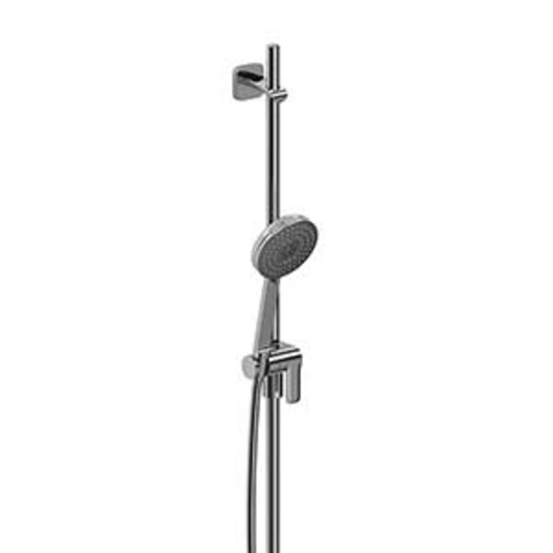 Ensemble de douchette Riobel avec barre coulissante 35 po et douchette 3 fonctions, Chrome