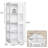 70'' Tall Corner Cabinet with Glass Doors, Modern Curio Cabinet with 4-layer Shelves