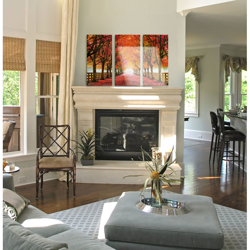 "North Bend", ensemble de 3 reproductions de photos sur toiles, H 24 po x l 48 po x P 1,5 po