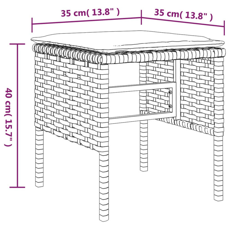 Chislett Wood Patio Dining Set with, Black