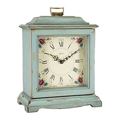 Roman Numeral Wood Tabletop Clock