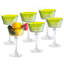 Colored Champagne Coupe Glasses - Amethyst , Stemmed Martini Glassware,  Set of 6 - 8.7 oz.-1606320970