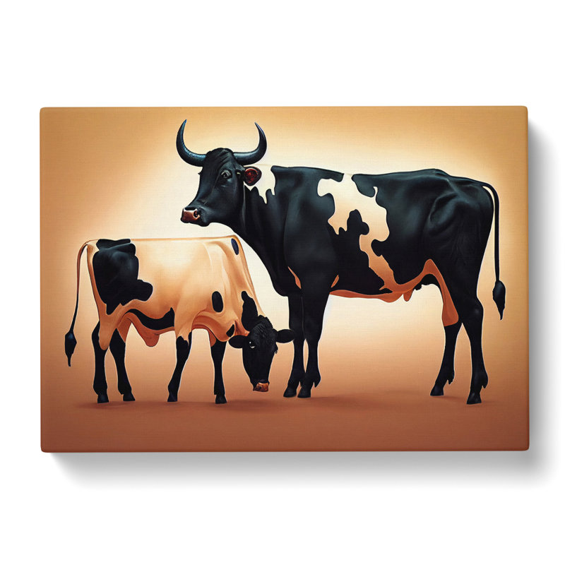 Two Cows - Wrapped Canvas, 40cm H x 60cm W x 3cm D