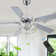Jio 52" 5 - Blade Glamorous Crystal Reversible Ceiling Fan with Lights and Remote, 6 Speed Ceiling Fan
