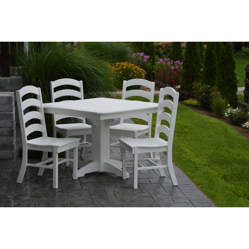 Ensemble repas 5 pièces Nettie, Blanc, L 33 po x l 33 po