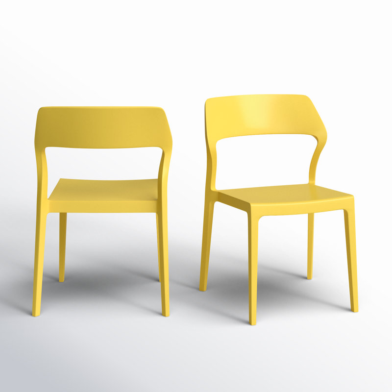 Chaise d'appoint de salle à manger Farrah, Jaune