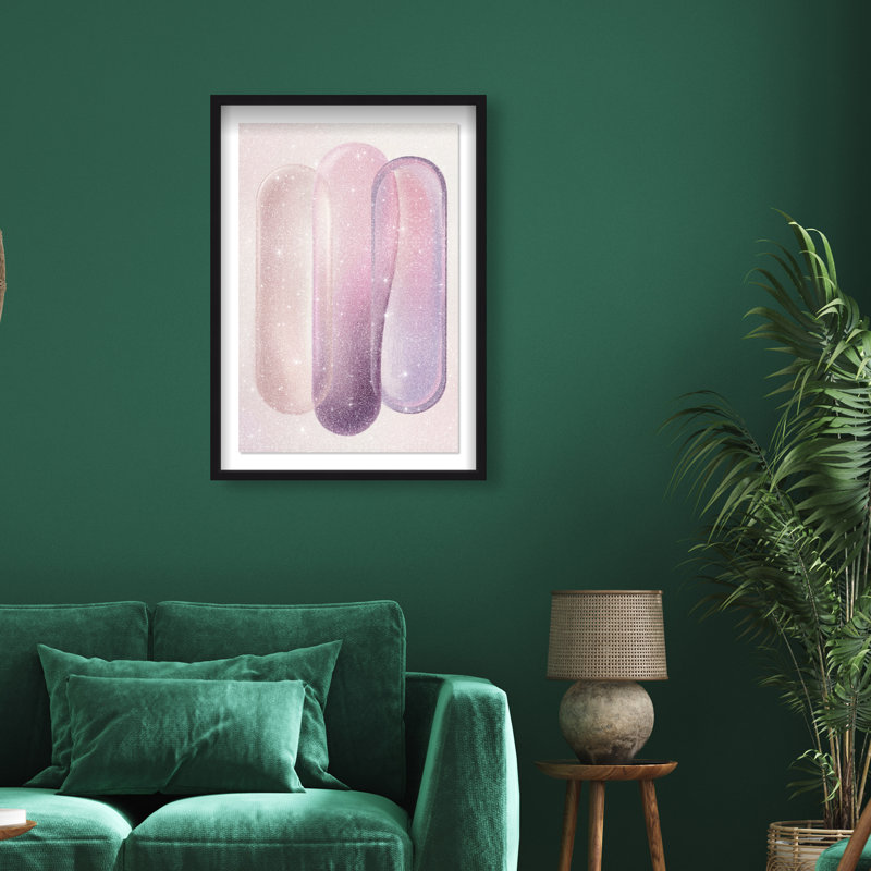Berry Layers Print by Oliver Gal, 16.5"H x 11.5"W, Black Shadowbox