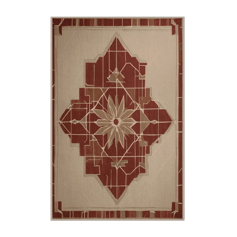 Abstract Pulse Rug, Rectangle 2' x 3'