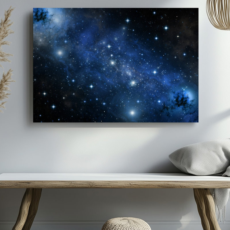 Toile dans une vaste étoile cloutée d'étendue de l'espace lointain, 11" H x 14" W