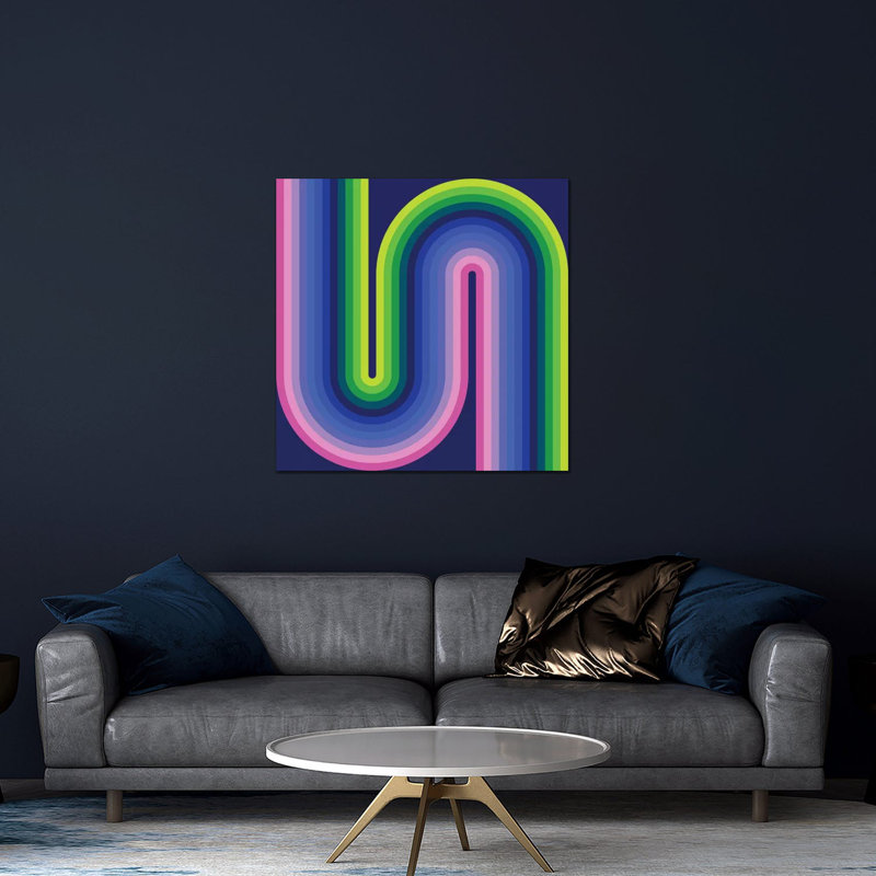 «Flow Neon I» par Greg Mable - impression sans cadre, H 36 po x l 36 po x P 0,25 po