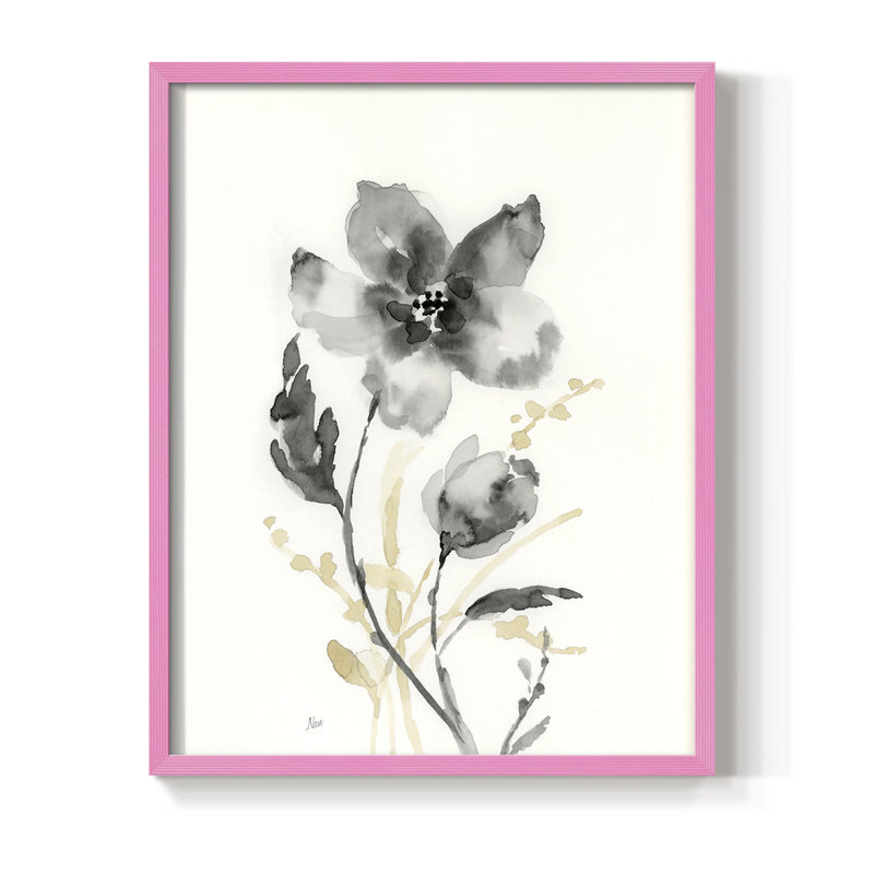«Elegant Silhouette I», reproduction encadrée - bois massif, H 11 po x l 9 po, Rose