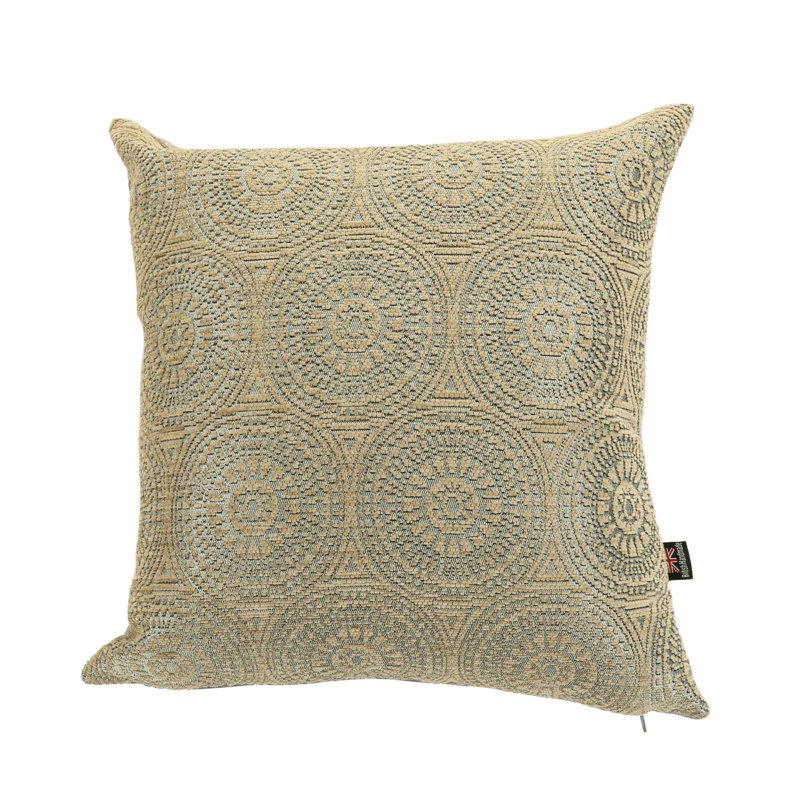 Chilton Geometric Square Cushion, Small, Grey