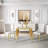 35.43" Contemporary Square Dining Table With Tempered Glass Top And Stainless steel Legs,kitchen table,dining table-109101078-109101083
