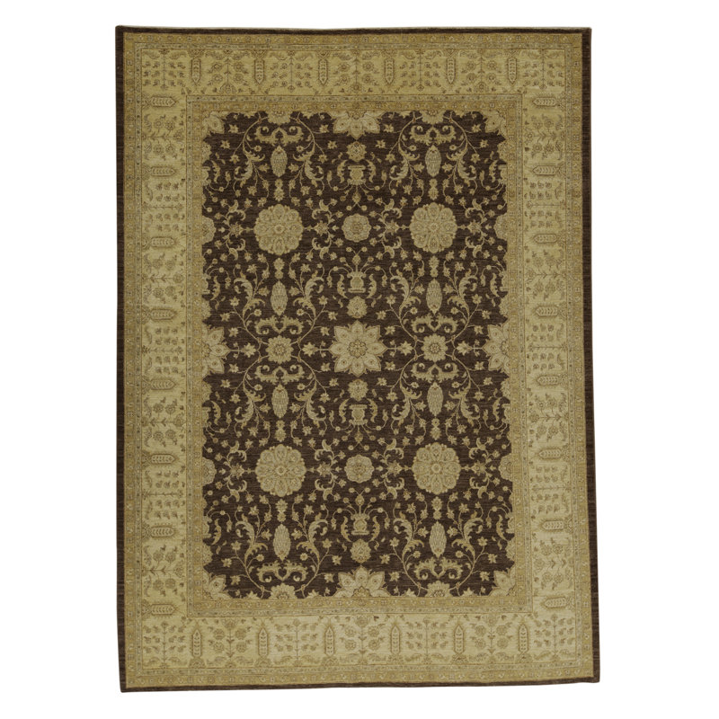 Hand-Knotted High-Quality Yellow/Rust/Beige Area Rug