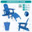 2-Person Outdoor Adirondack Chair with Ottoman-1533697958