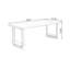 Bureau rectangulaire en bois massif noyer, noir-703504793