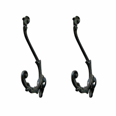 Decorative Iron Double Wall Mounted Robe Hook