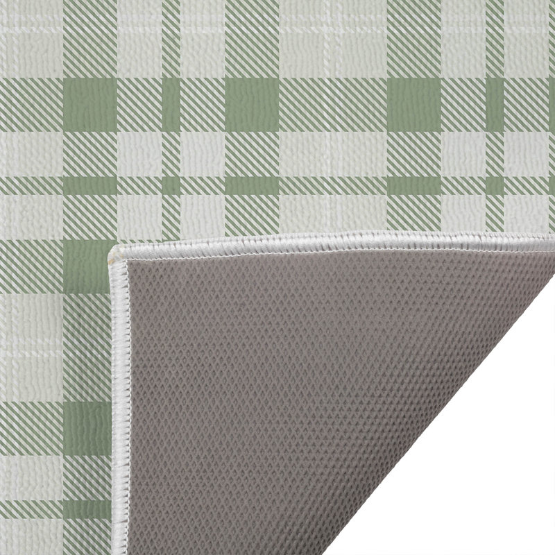 Gen Plaid Outdoor Doormat, 17'' W x 24'' L, Green
