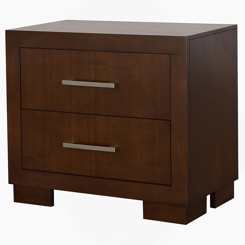 Table de chevet 2 tiroirs Polk Cappuccino