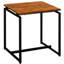 3 tables avec plateau en chêne et base en métal noir