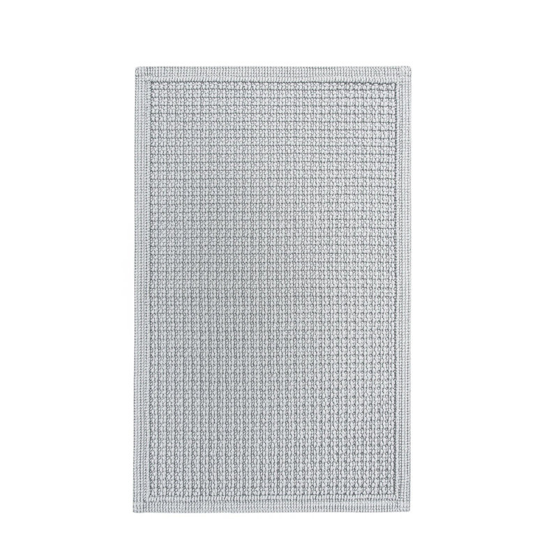 Be Vegan Geometric Bath Mat, Silver
