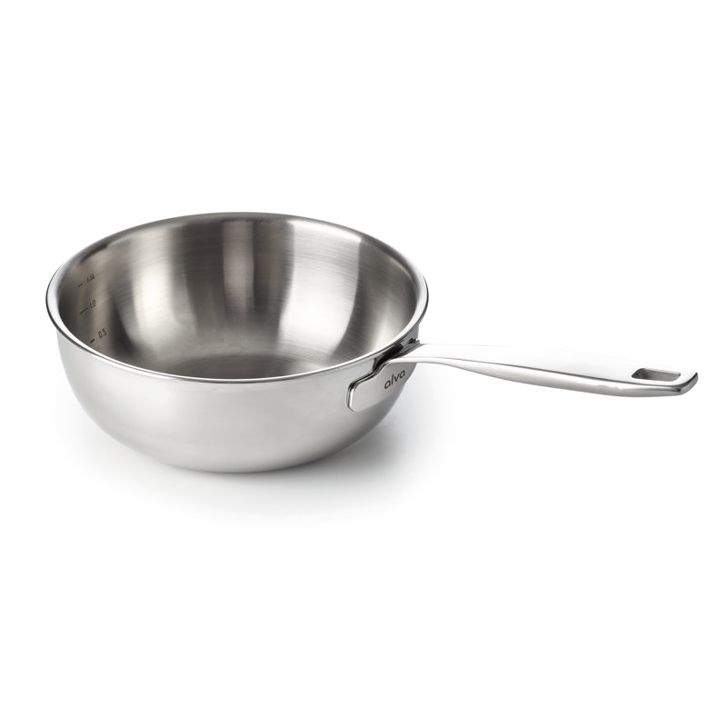 Alva Maestro 1.6 Qt Stainless Steel Non-Stick Saucier with Pour Spout
